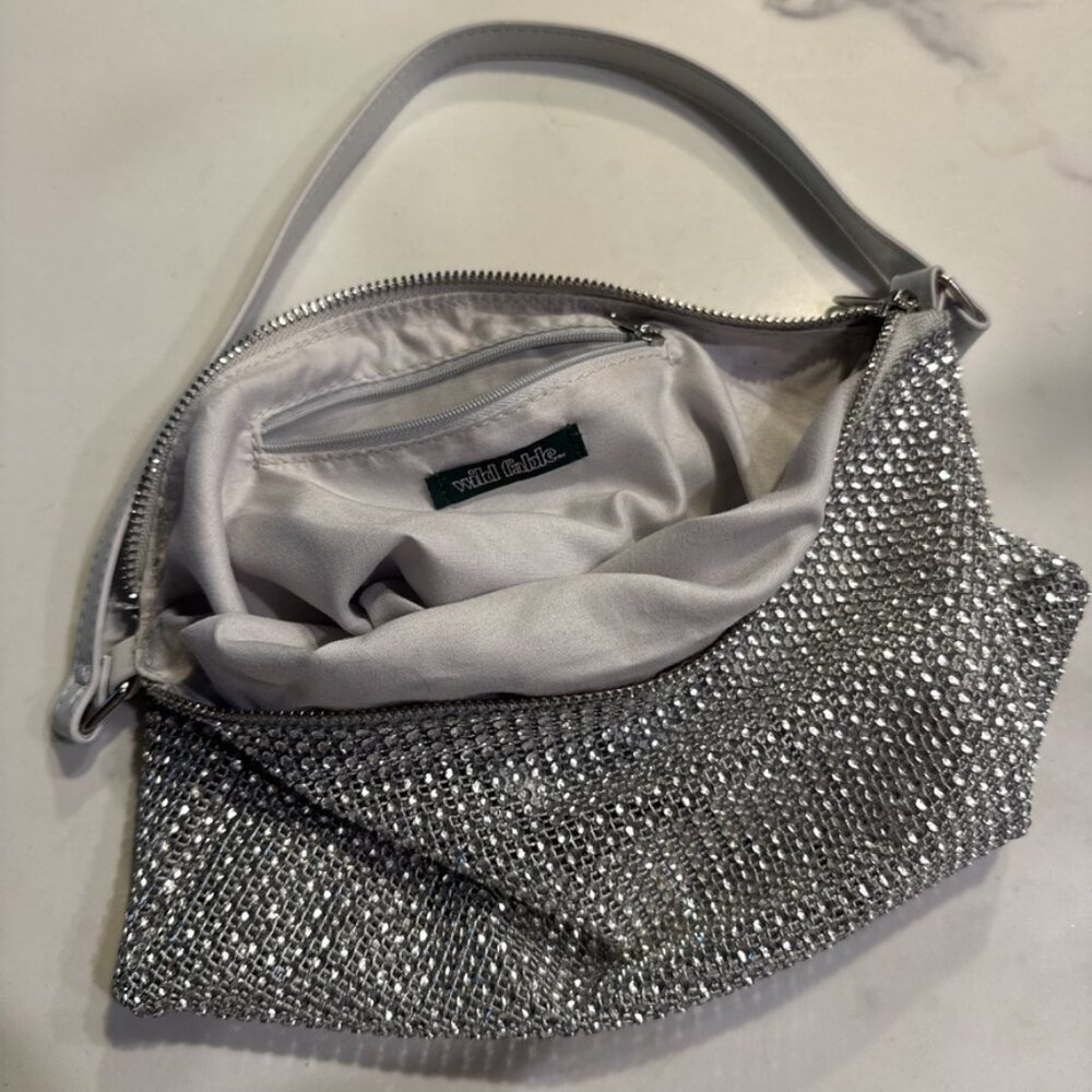 Silver Rhinestone Shoulder Bag - Picture 3 of 3